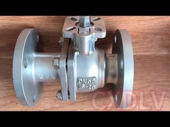 Aktuator Listrik Pemasangan Langsung SS Ball Valve Flange Tipe Ukuran Nominal DN50 ~ DN200