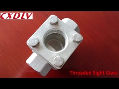 SS PN16 bergilir 0,6Mpa Sight Kaca Indikator Aliran PTFE Kursi