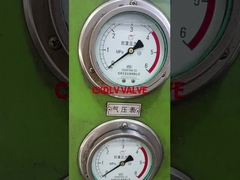 Uji tekanan dari wafer ball valve stainless steel bare stem PN16