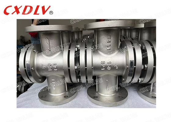 SS321 Floating Ball Flanged Sight Glass Dengan Koneksi Flange Pyrex ANSI150LB
