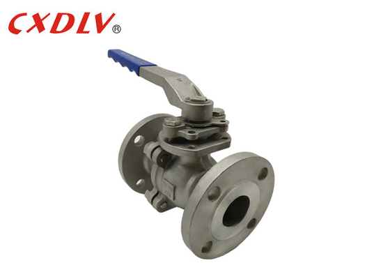 DIN PN16 WCB Flange Ball Valve 2PC Stainless Steel