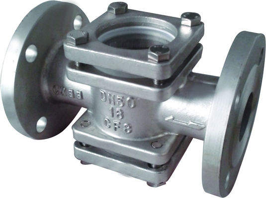Double Flange Sight Glass dalam stainless steel CF8 untuk visualisasi aliran tekanan tinggi