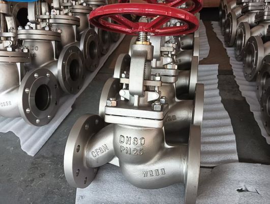 Katup Globe Baja Tahan Karat Wcb Serbaguna Tipe Flange Katup Stop Lubang Penuh