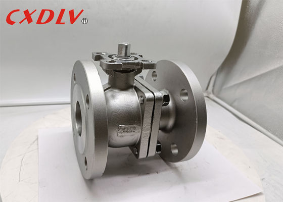1.4409 Flange Ball Valve dengan ISO5211 Mounting TOP PN16 DN100