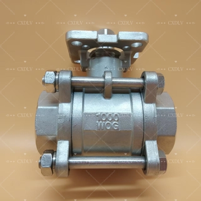 Katup bola berulir baja tahan karat elektrik/pneumatik - Koneksi NPT katup bola 2pc