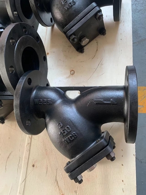 Bagian ujung flange Y-strainer stainless steel CF8/CF8M DN 100 Flange Connection