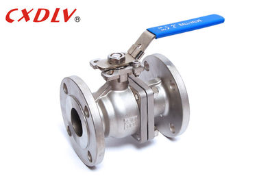 Tekanan Normal Flanged Ball Valve Handle Lever 150LB DN50 Platform Tinggi