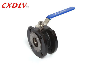 WCB Carbon Steel Wafer Tipis Flanged Ball Valve dengan Handle Stainless Steel