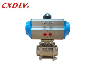 OEM Stainless Steel Musim Semi Kembali Pneumatic Ball Valve Port Valve Penuh
