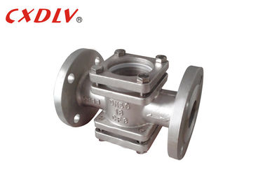 Industial SS321 Flanged Sight Glass Stainless Steel Indikator Aliran Jendela Ganda