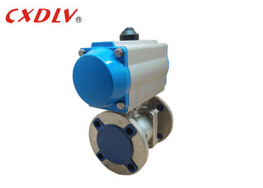 Flange Industri Pneumatic Digerakkan Ball Valve SS Air Control Valve WCB Rotary