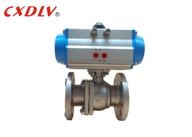 DIN Ganda Acting 2 Way Stainless Steel Pneumatic Valves DN50 Flange Berakhir