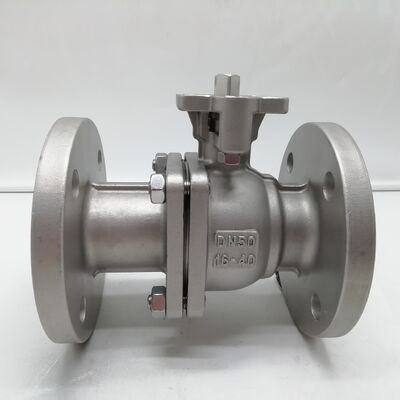DN50 PN16 Flanged Ball Valve CF8M Baja tahan karat Degreased Oxygen Clean Full Bore Floating Ball untuk layanan bebas minyak