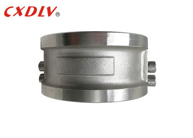 Stainless / Carbon Steel Dual Plate Periksa Valve Logam Wafer Berengsel Style DN50 ~ DN600