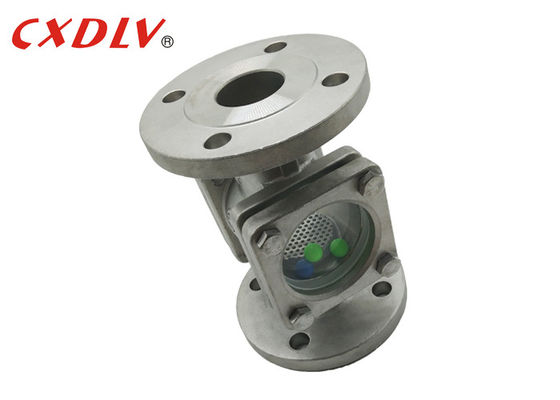 ANSI CF8 Straight Through Flanged Sight Glass Dengan Bola Di Dalam
