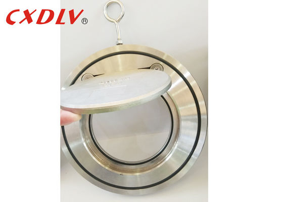 CF8 Soft NBR Seat Wafer Swing Check Valve Kebocoran Nol