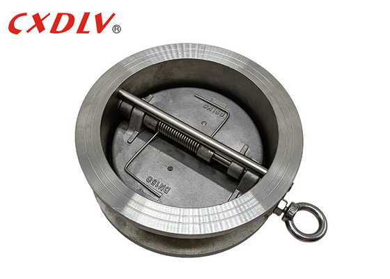 DN150 EPDM Seat Wafer Type Check Valve Dual Plate Pipe Double Disc Door