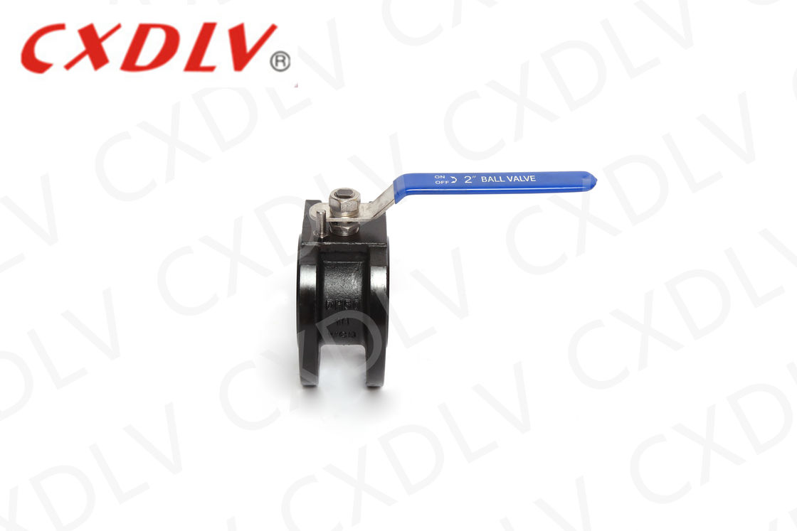 WCB Carbon Steel Wafer Ball Valve dengan Kursi PPL dan Ukuran DN50 untuk Kontrol Gas Minyak Air