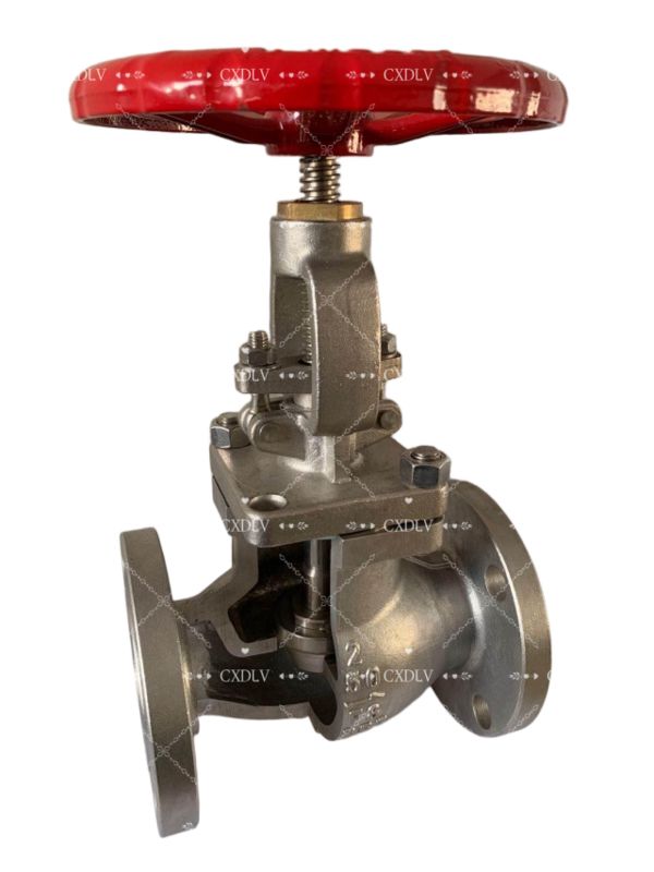 Klep gerbang roda tangan dengan ujung flange CF8M 150LB stainless steel untuk kontrol cairan dan pengoperasian yang mudah