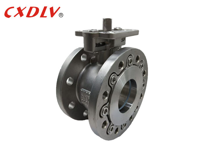Through Hole & Thread Screwed Connection Wafer Type Full Bore Ball Valve Badan baja tahan karat dengan ISO5211 Mounting Pad Flanged & Drilled PN16 RF