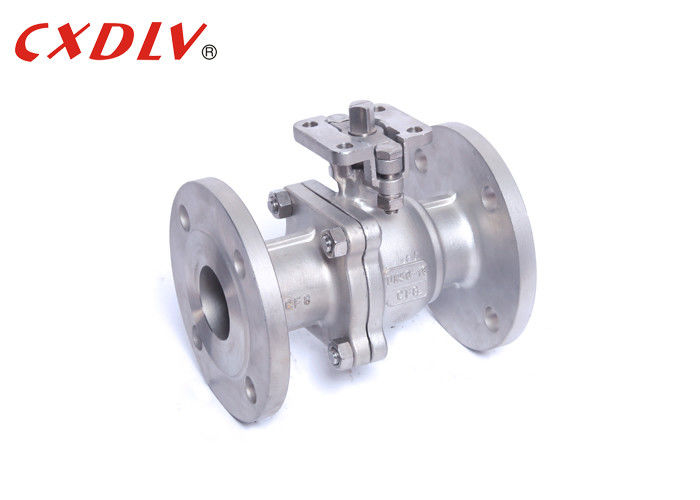 Actuator Listrik Pemasangan Langsung SS Ball Valve Flange Type Nominal Size DN50 ~ DN200