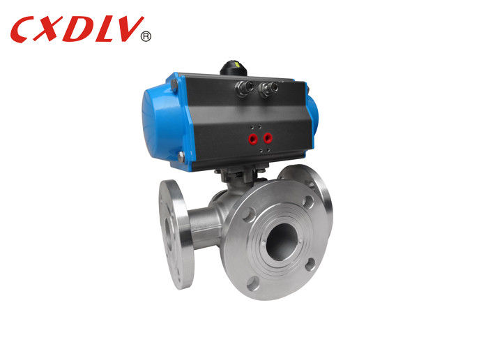 Semi Return Single Acting Pneumatic Digerakkan 3 way Valve On Off Valve