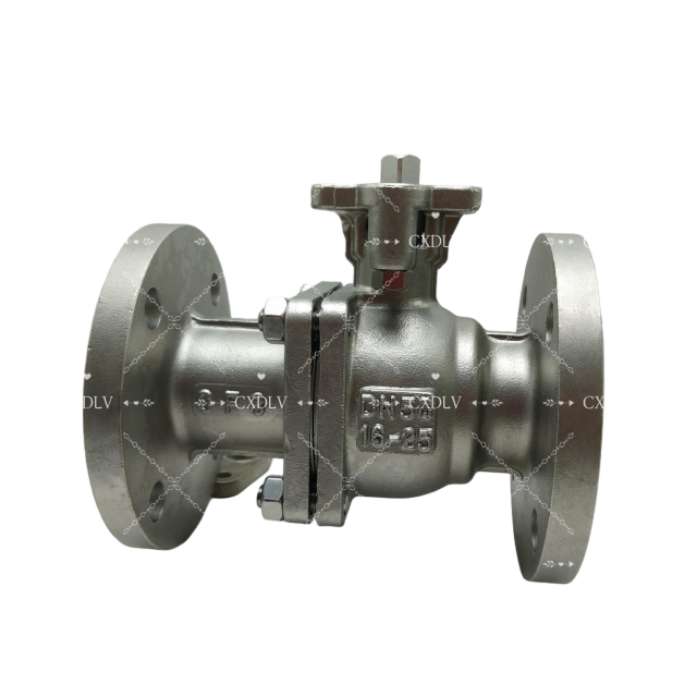 Katup bola baja tahan karat platform tinggi katup flange ganda sesuai dengan industri
