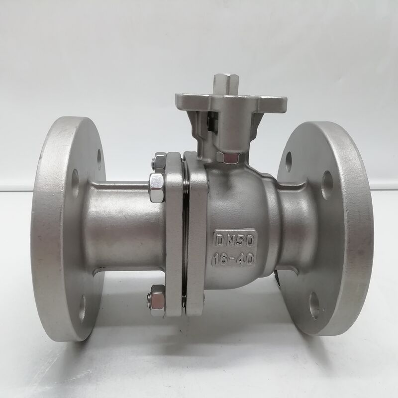 DN50 PN16 Flanged Ball Valve CF8M Baja tahan karat Degreased Oxygen Clean Full Bore Floating Ball untuk layanan bebas minyak