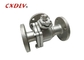 ANSI 150LB Low Platform Stainless Steel Connection T Type 3 Way Ball Valve Flange