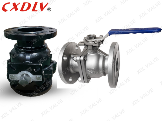Karbon Steel A216WCB Flanged Ball Valve dengan RPTFE Seat untuk Pengolahan Air Limbah