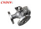 3 Way Ball Valve Stainless Steel Direct Mounting Pad untuk Motor Actuators Automation
