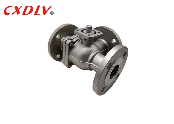 Flange End Stainless Steel L-port 3 Way Ball Valve PN16 Operasi yang diaktifkan