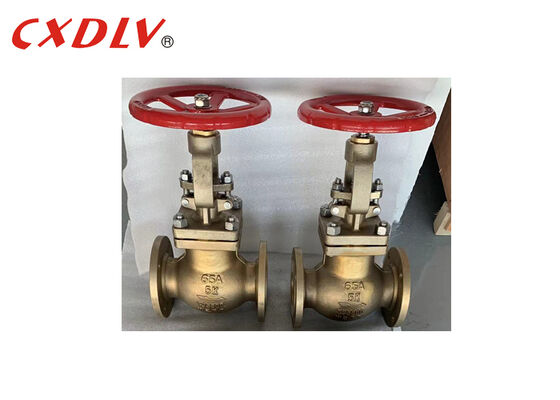 C95800 Alloy 65A JIS5K Flanged Globe Valve dengan Handle Wheel Untuk Marinir