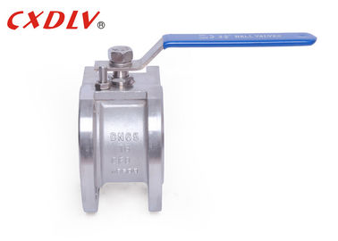 SS316 DN80 Wafer Berakhir Wafer Ball Valve CF8M 1PC PN16 Dengan Lever Ringan