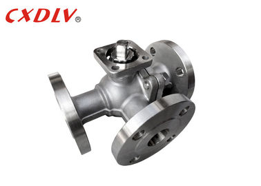 3 Way Ball Valve Stainless Steel Direct Mounting Pad untuk Motor Actuators Automation