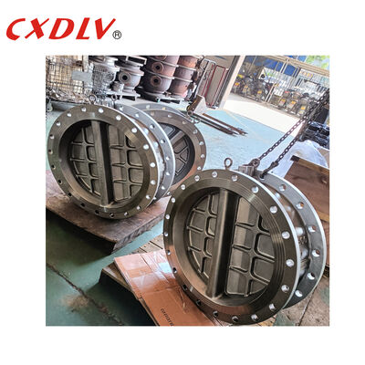 DN600 Klep Pemeriksaan Plat Ganda Baja Dupleks 2205 PN10 Flanged