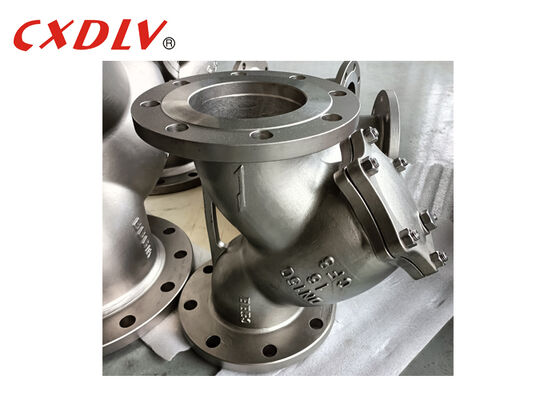DN150 CF8 Y Strainer Valve PN16 Flanged Ended 300Micron Mesh dengan Barmagnet