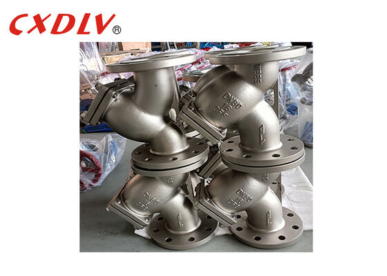 Flanged Connection CF8 Body Material Y Strainer Valve Dengan Mesh 40 PN16 RF