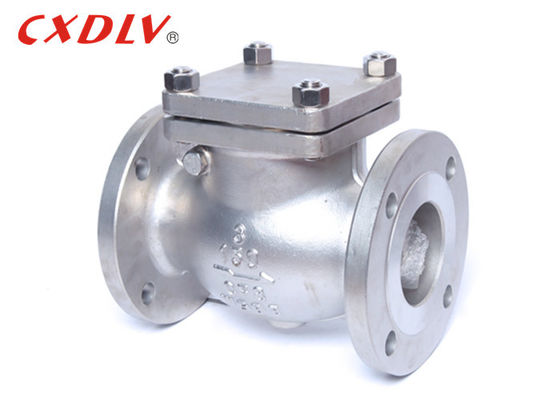 ANSI H44 Flange Type Swing Non Return Valve 10 Inch Stainless Steel / Baja Karbon
