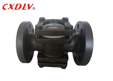 PTFE Glasket RF Flanged Berakhir Straight Sight Glass Tekanan Tinggi WCB Pyrex Glass