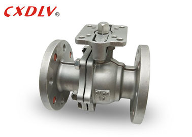 2 Way Stainless Steel Ball Valve Bore Penuh Koneksi CF8M DN65 Flange Dengan ISO5211 Pad