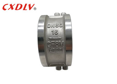 Wafer Spring Assisted Dual Plate Check Valve Panjang Pendek PN16 Tekanan Tahan Lama
