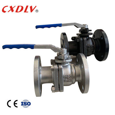 PN25 A216 Gr.WCB Handle Lever CF3M Flanged Ball Valve