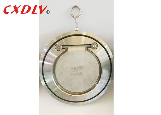 CF8 Soft NBR Seat Wafer Swing Check Valve Kebocoran Nol