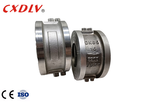 DN150 Non Return Dual Plate Check Valve Wafer Dengan Kursi EPDM